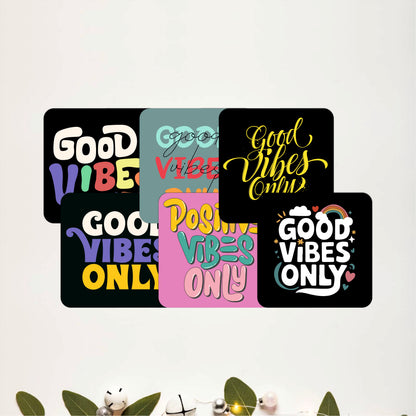 Positive Quote Wooden Coasters Set of 6