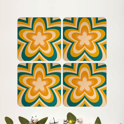 Golden Garden Coasters Pack of 6