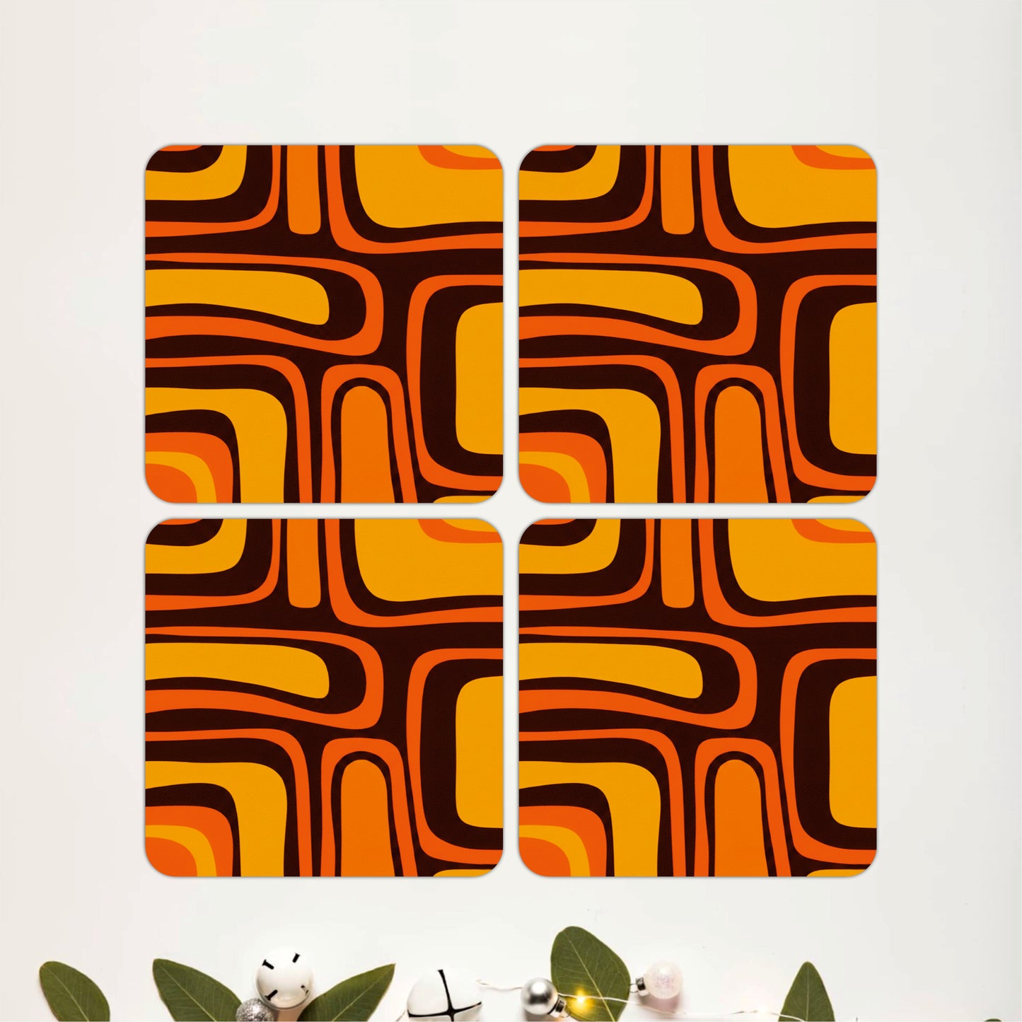 Retro Rhythm Coasters Pack of 4
