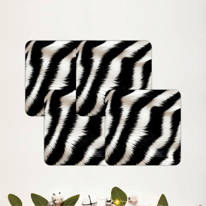Monochrome Zebra Coasters Pack of 4