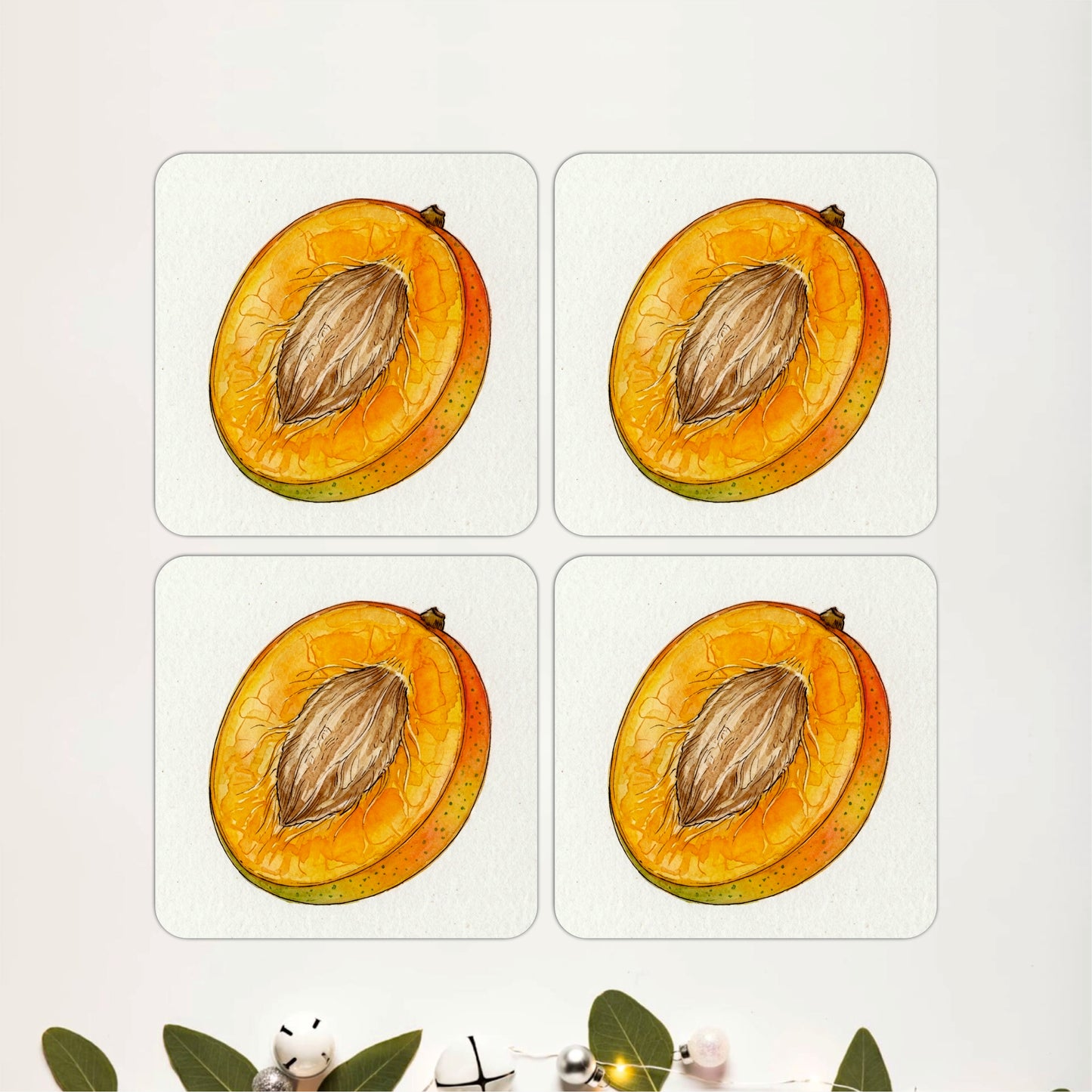 Orchard Apricot Coasters Pack of 4