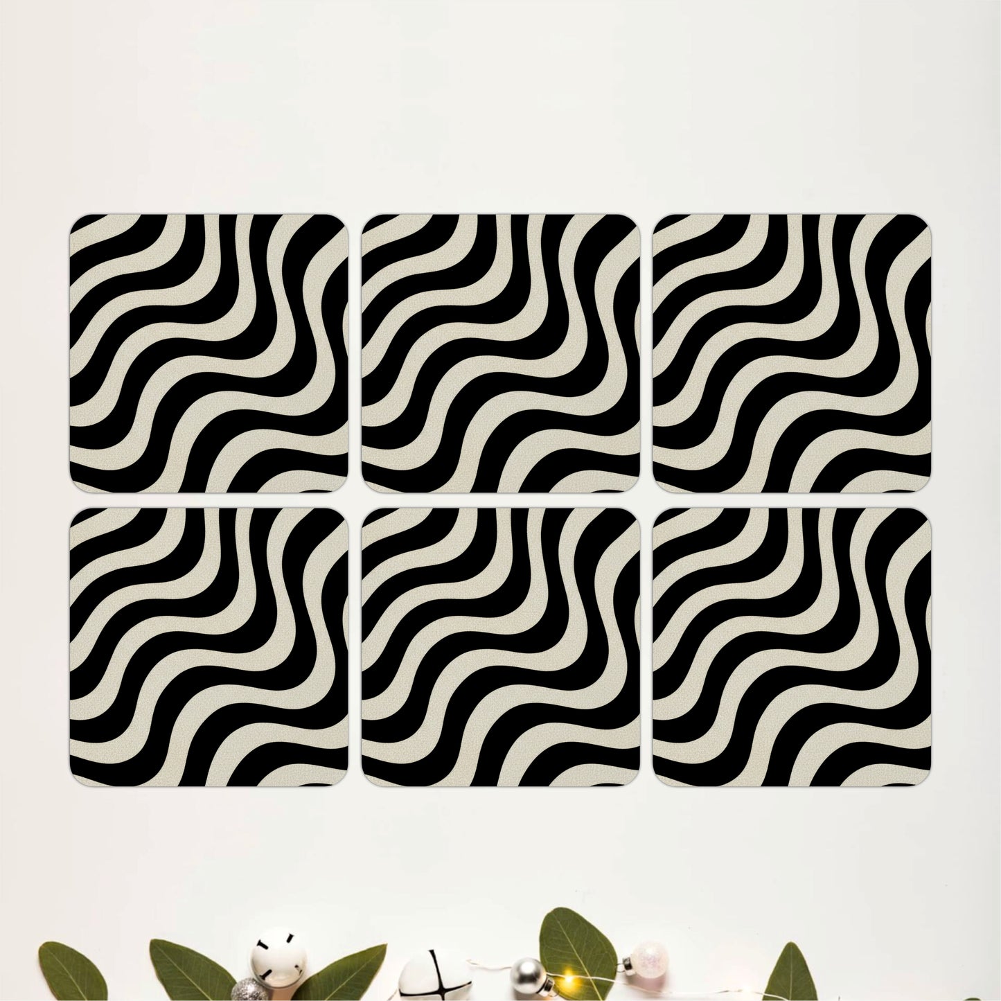 Terracotta Waves Coasters Pack of 6