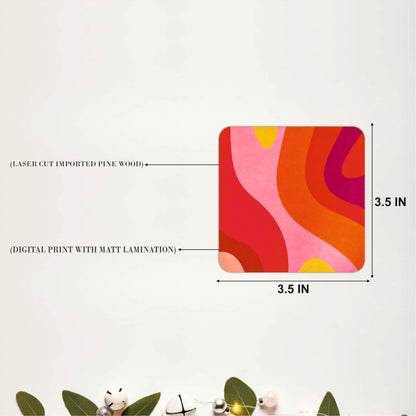 Amber Wave Coasters Pack of 4