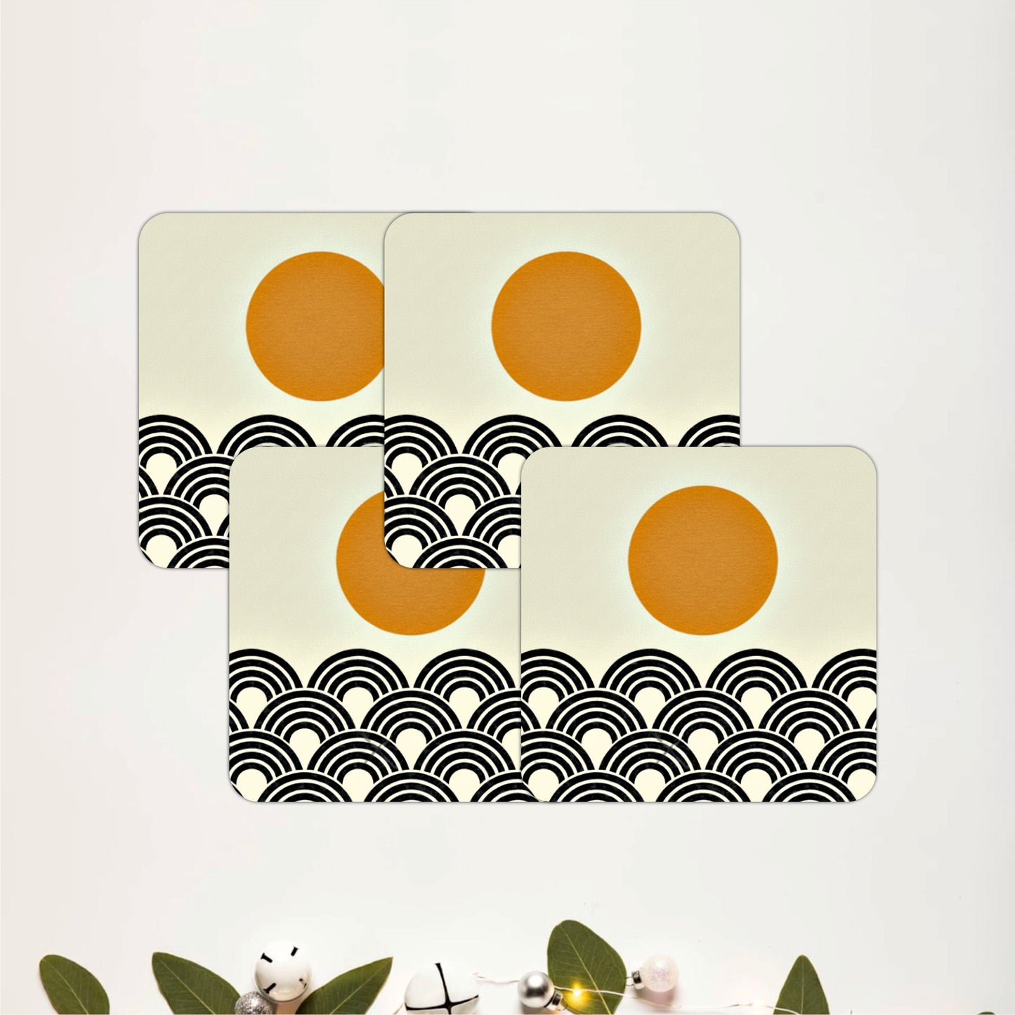 Crimson Bonsai Coasters Pack of 4