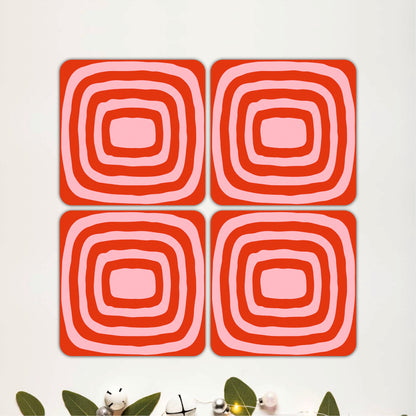 Groovy Stripes Coasters Pack of 4