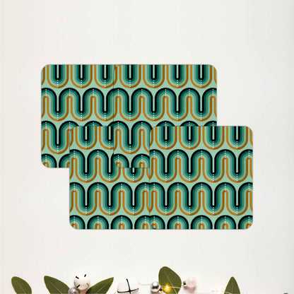 Amber Geometry Coasters Pack of 4