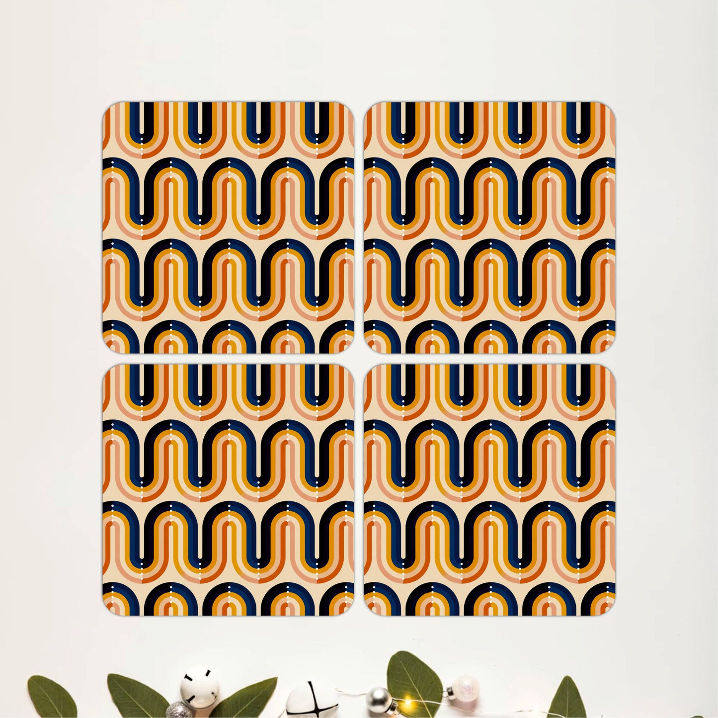 Retro Hive Coasters Pack of 4