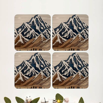 Mountain Horizon Coasters Pack of 4