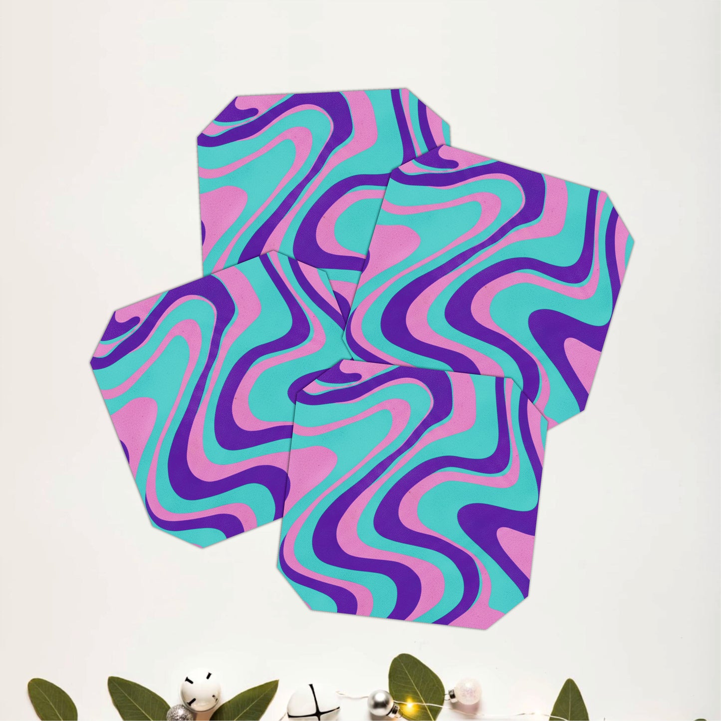 Lavender Wave Coasters Pack of 4
