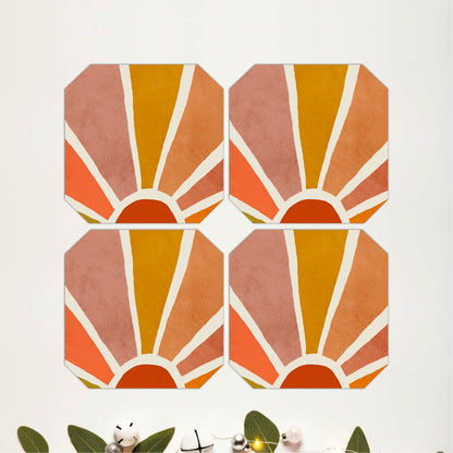 Deco Sunrise Coasters Pack of 4
