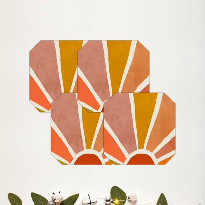 Deco Sunrise Coasters Pack of 4