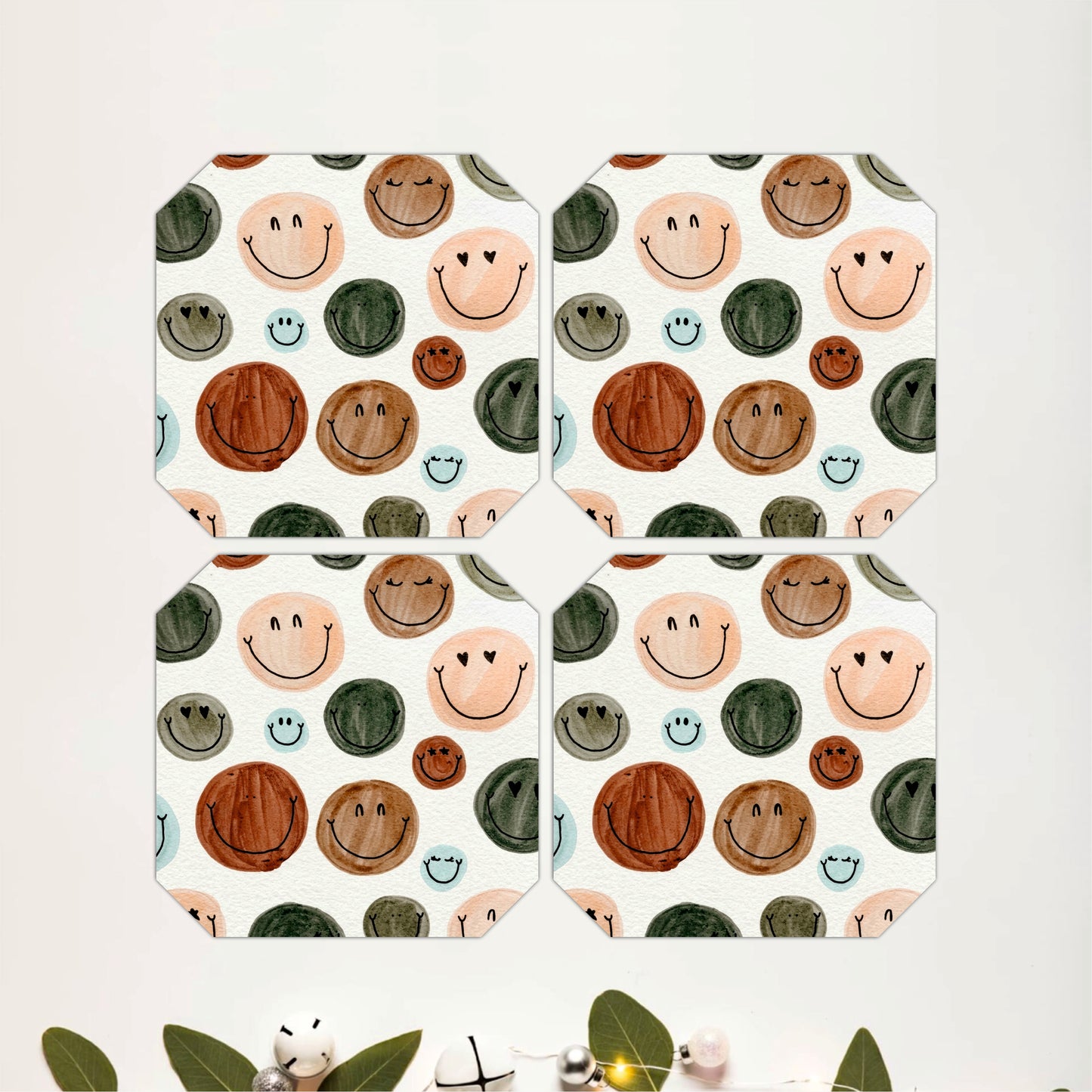 Coffee & Smiles Coasters Pack of 4
