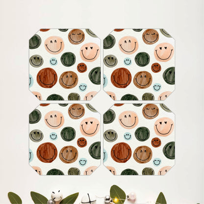 Coffee & Smiles Coasters Pack of 4