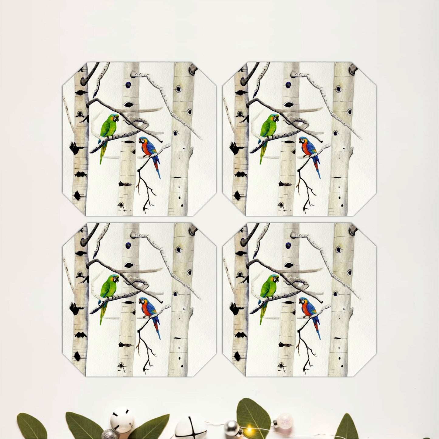 Woodland Birds Coasters Pack of 4