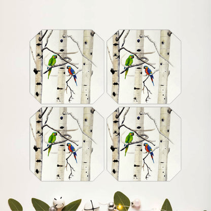 Woodland Birds Coasters Pack of 4