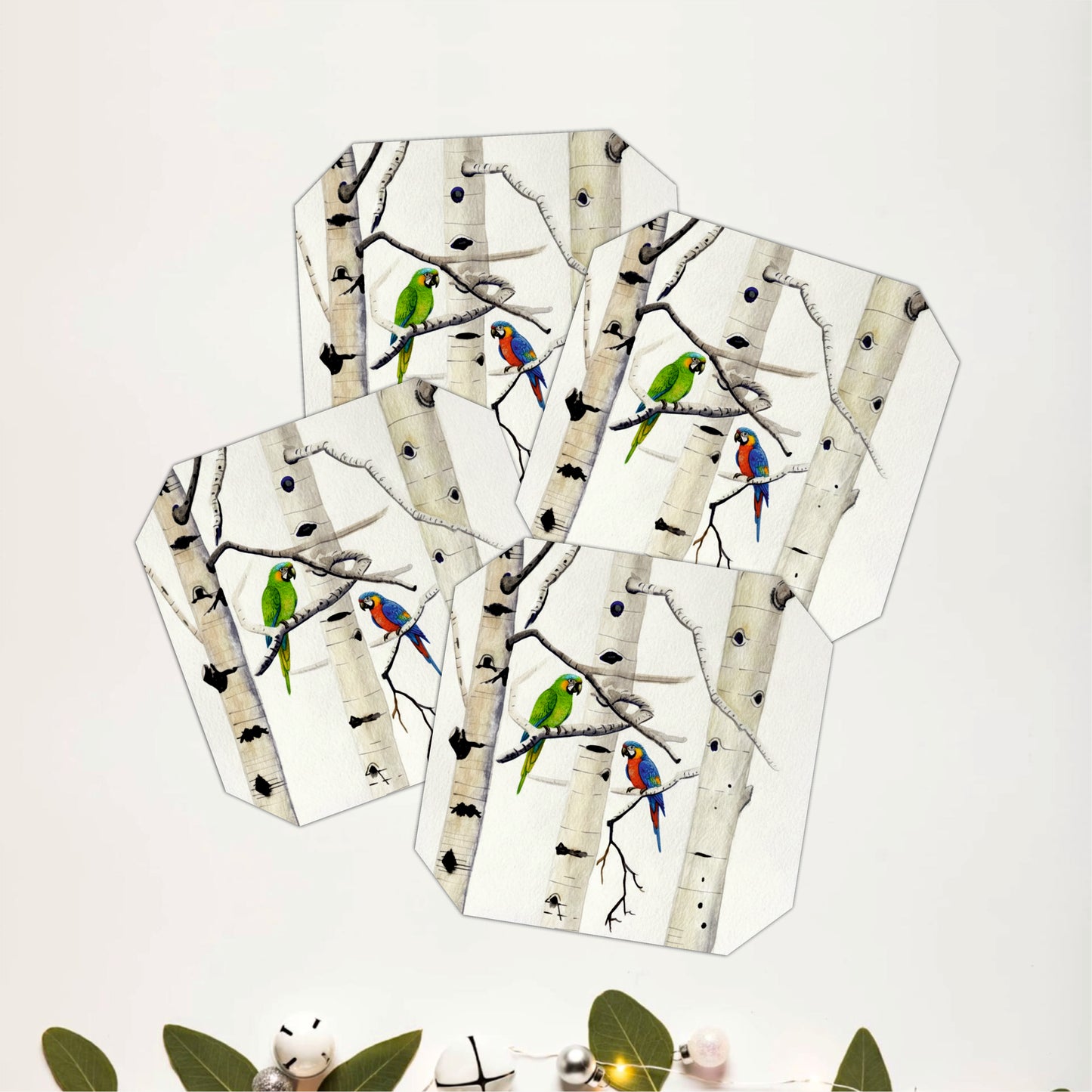 Woodland Birds Coasters Pack of 4