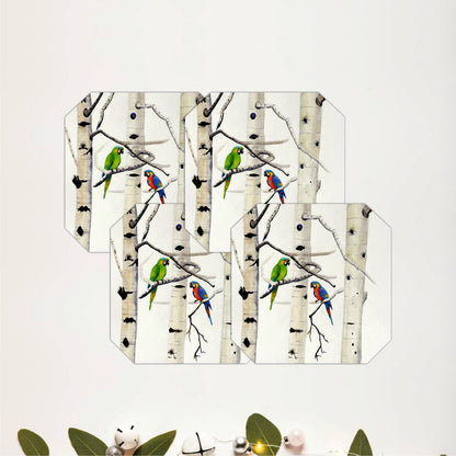 Woodland Birds Coasters Pack of 4