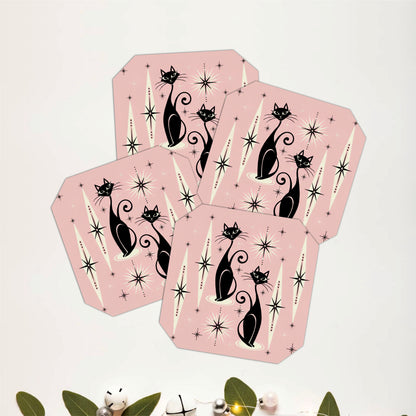 Mystic Black Cat Coasters Pack of 4