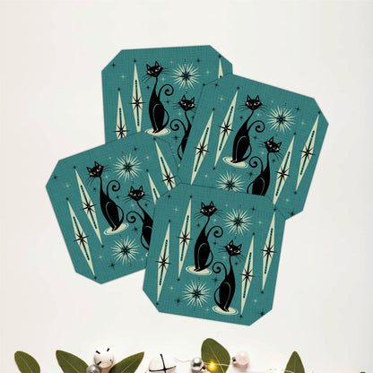Celestial Black Cat Coasters Pack of 6