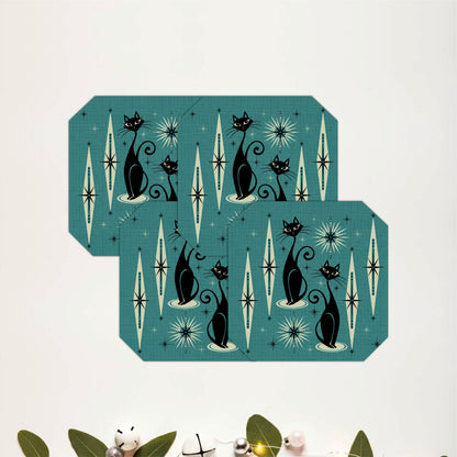 Celestial Black Cat Coasters Pack of 6