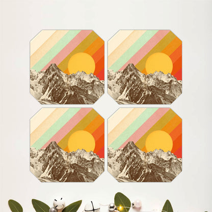 Sunset Peaks Coasters Pack of 4