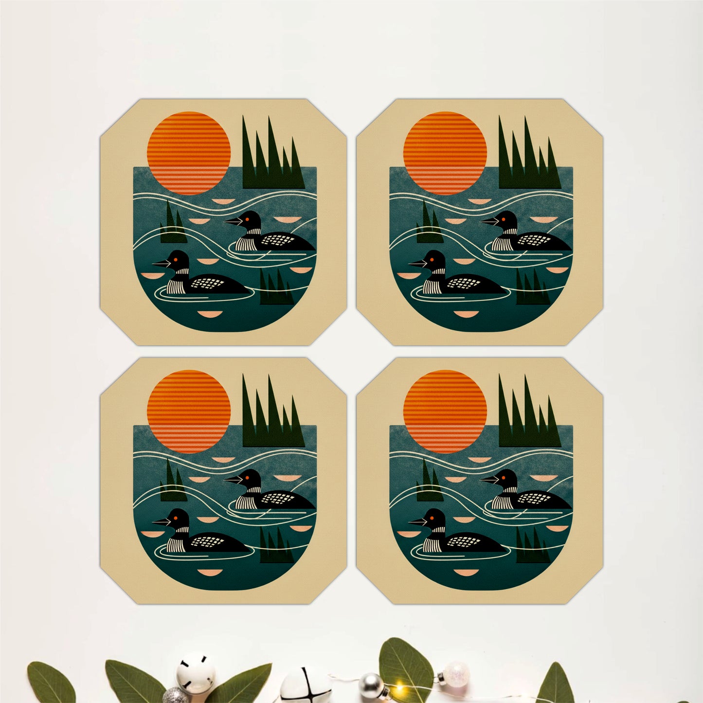 Ocean Sunset Coasters Pack of 4