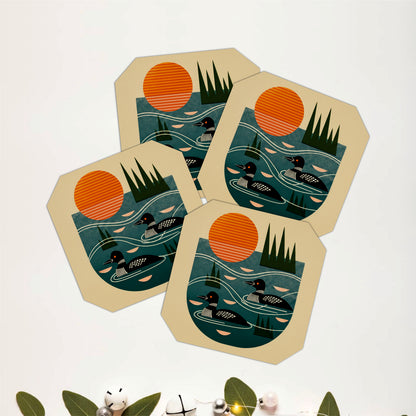 Ocean Sunset Coasters Pack of 4