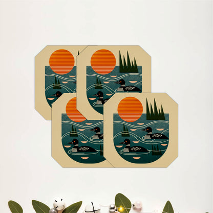 Ocean Sunset Coasters Pack of 4