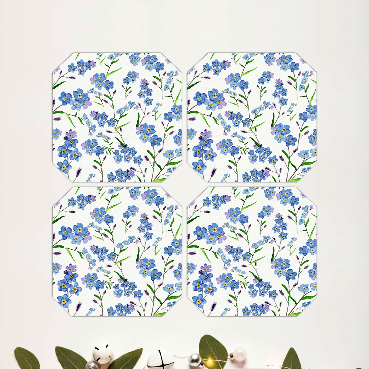 Blue Blossom Coasters Pack of 4