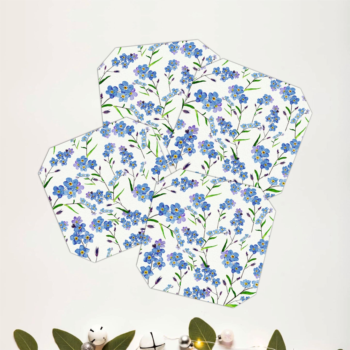 Blue Blossom Coasters Pack of 4