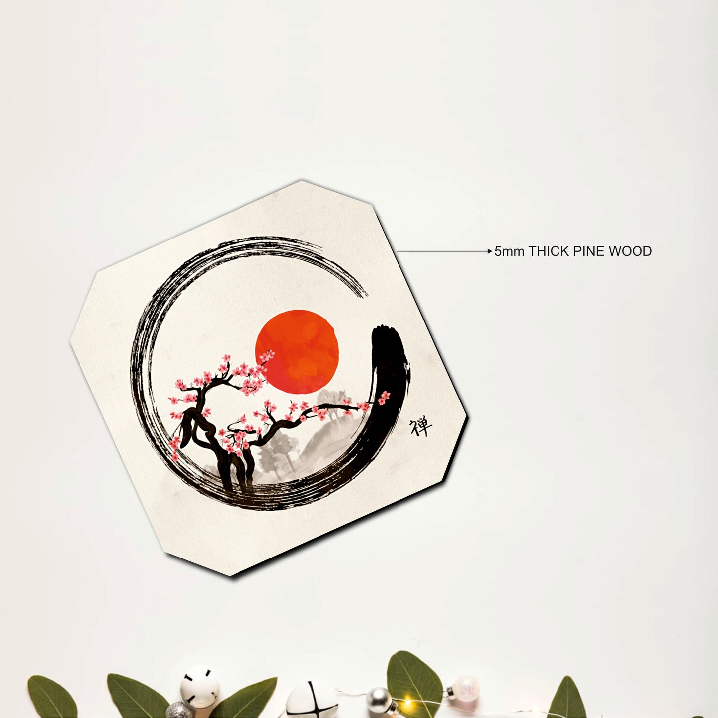 Sushi Round Wooden Coasters Set of 4