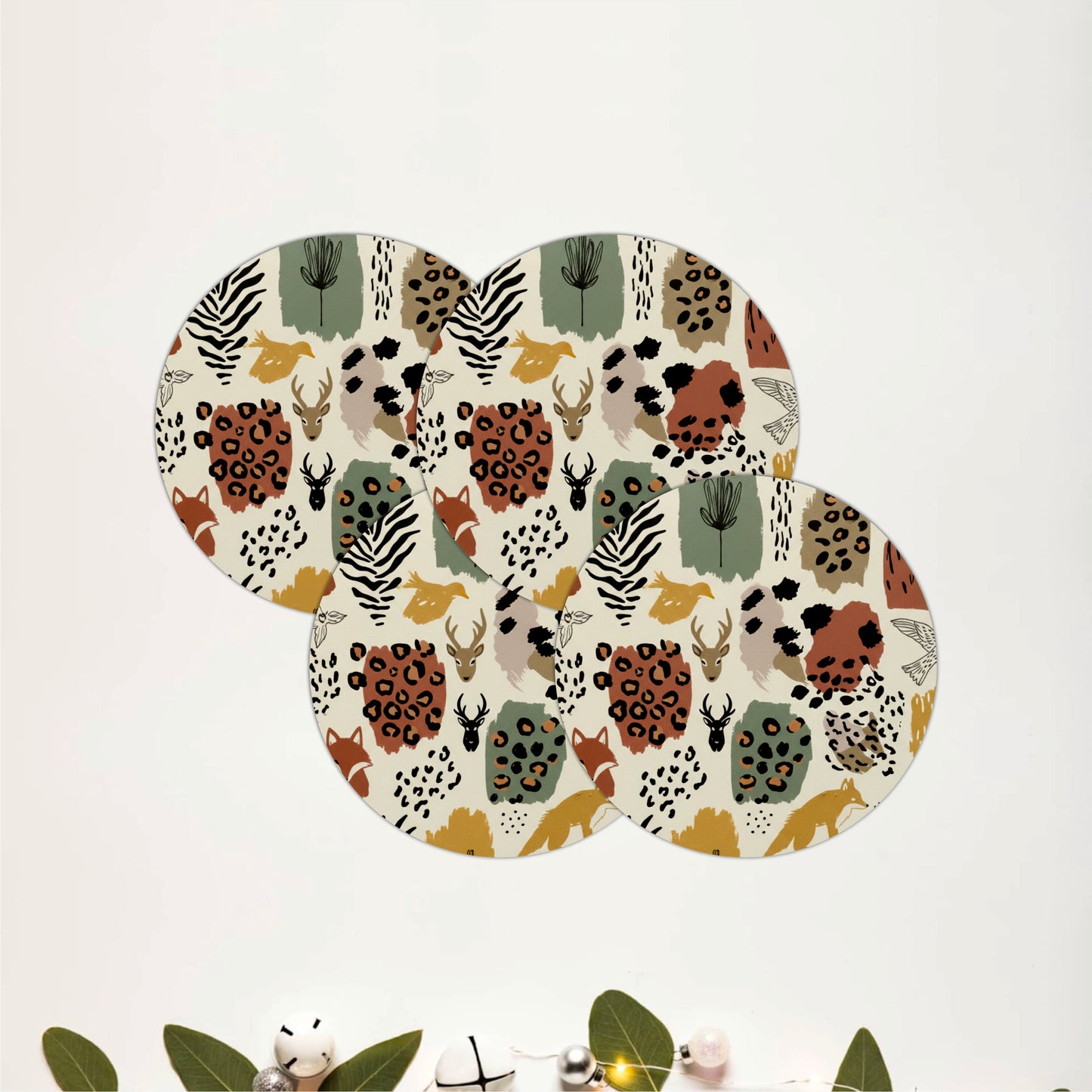 Woodland Wildlife Wooden Coasters Set of 4