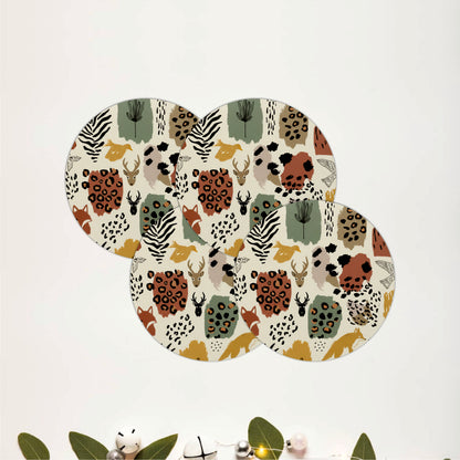 Woodland Wildlife Wooden Coasters Set of 4