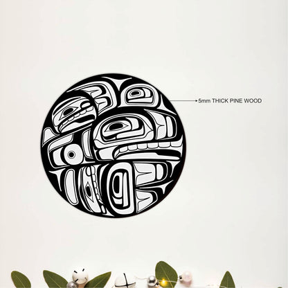 Indigenous Pattern Wooden Coasters Set of 4