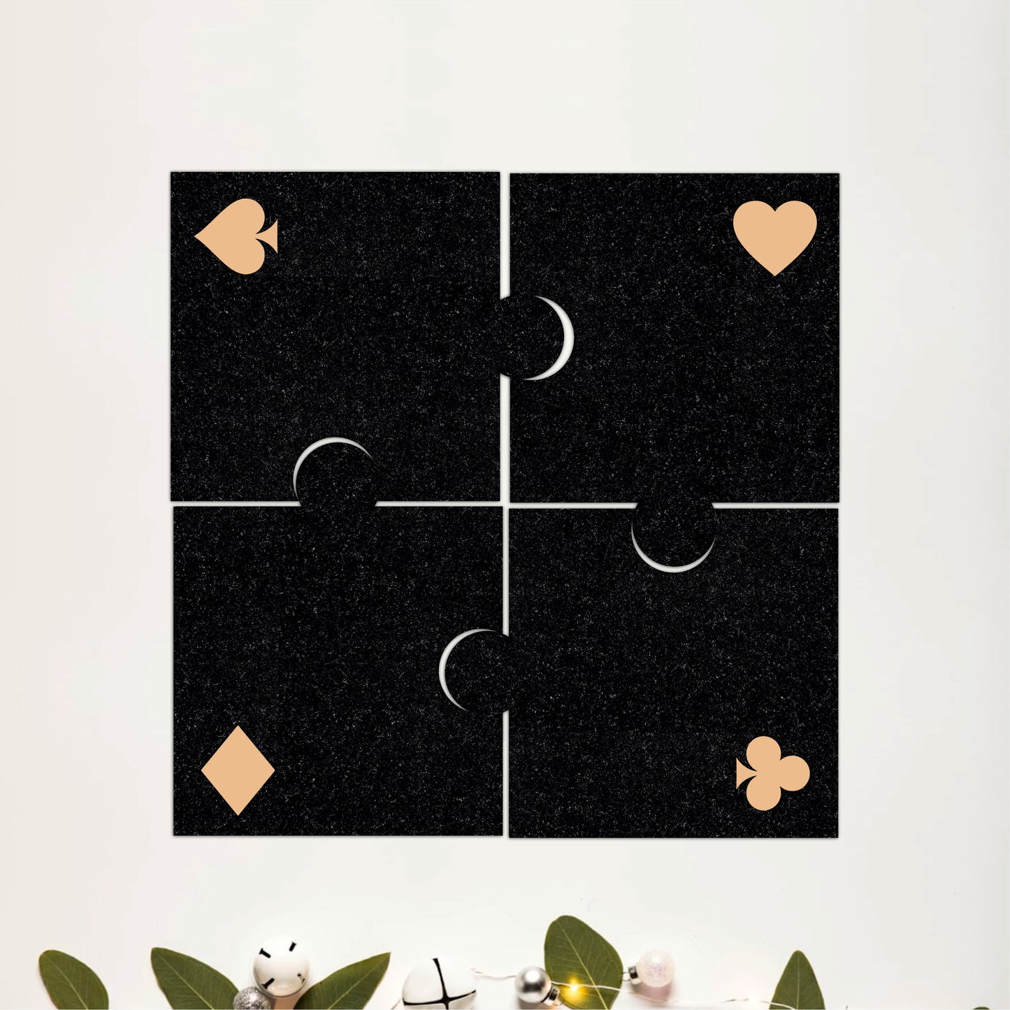 Playing Cards Wooden Coasters Set of 4