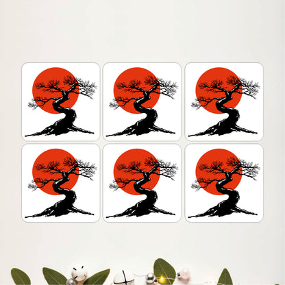 Sakura Sunset Coasters Pack of 6