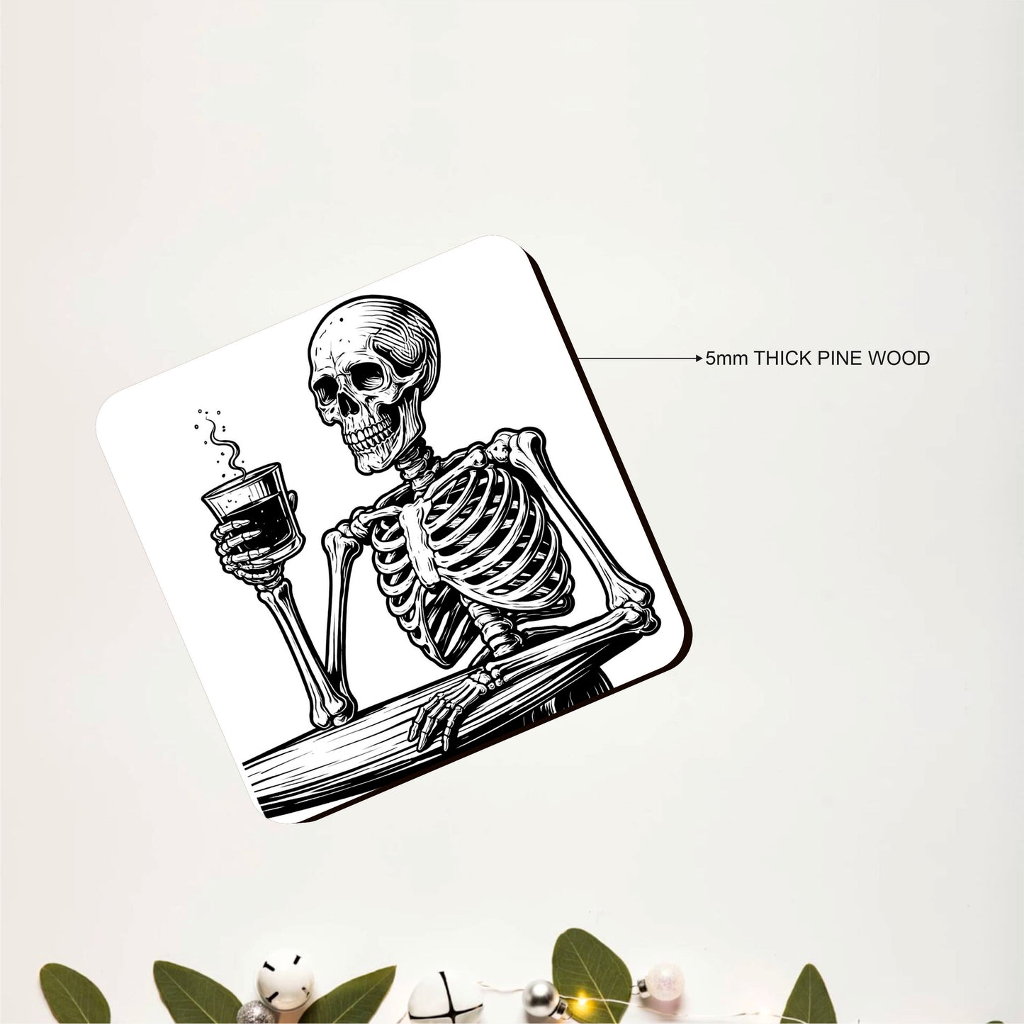 Skeletal Charm Coasters Pack of 6