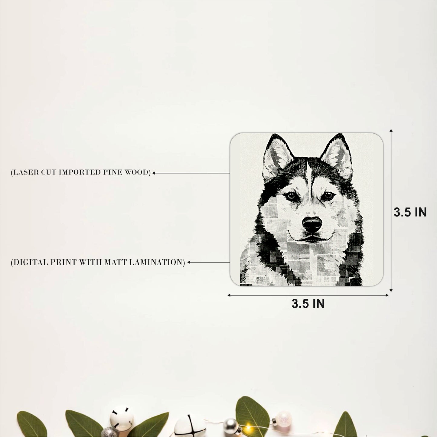 Siberian Husky Coasters Pack of 6
