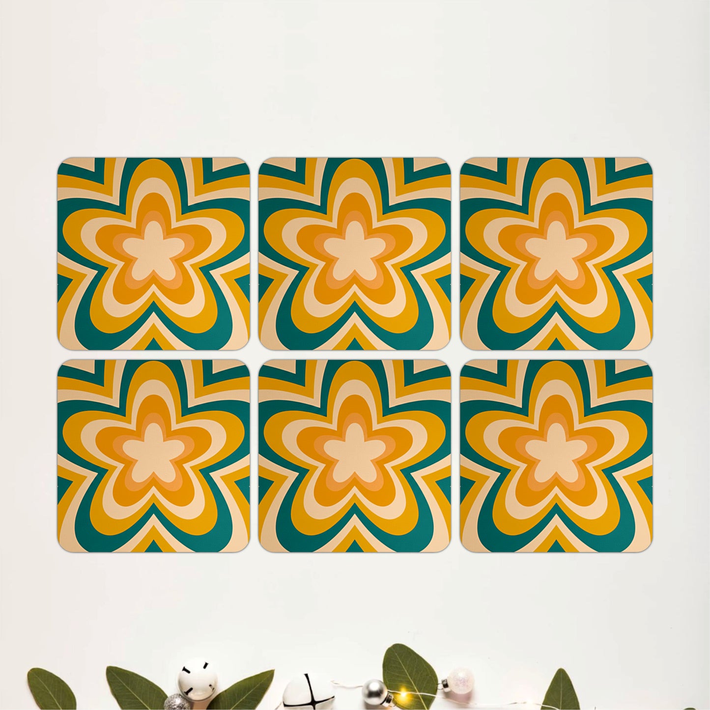 Mediterranean Blossom Coasters Pack of 6