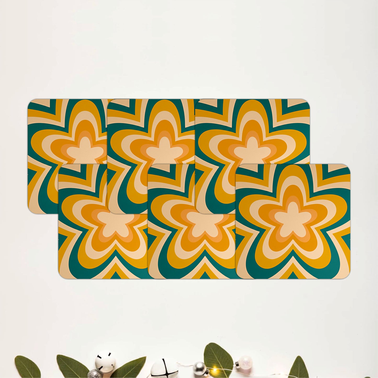 Mediterranean Blossom Coasters Pack of 6
