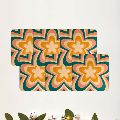 Retro Garden Coasters Pack of 6