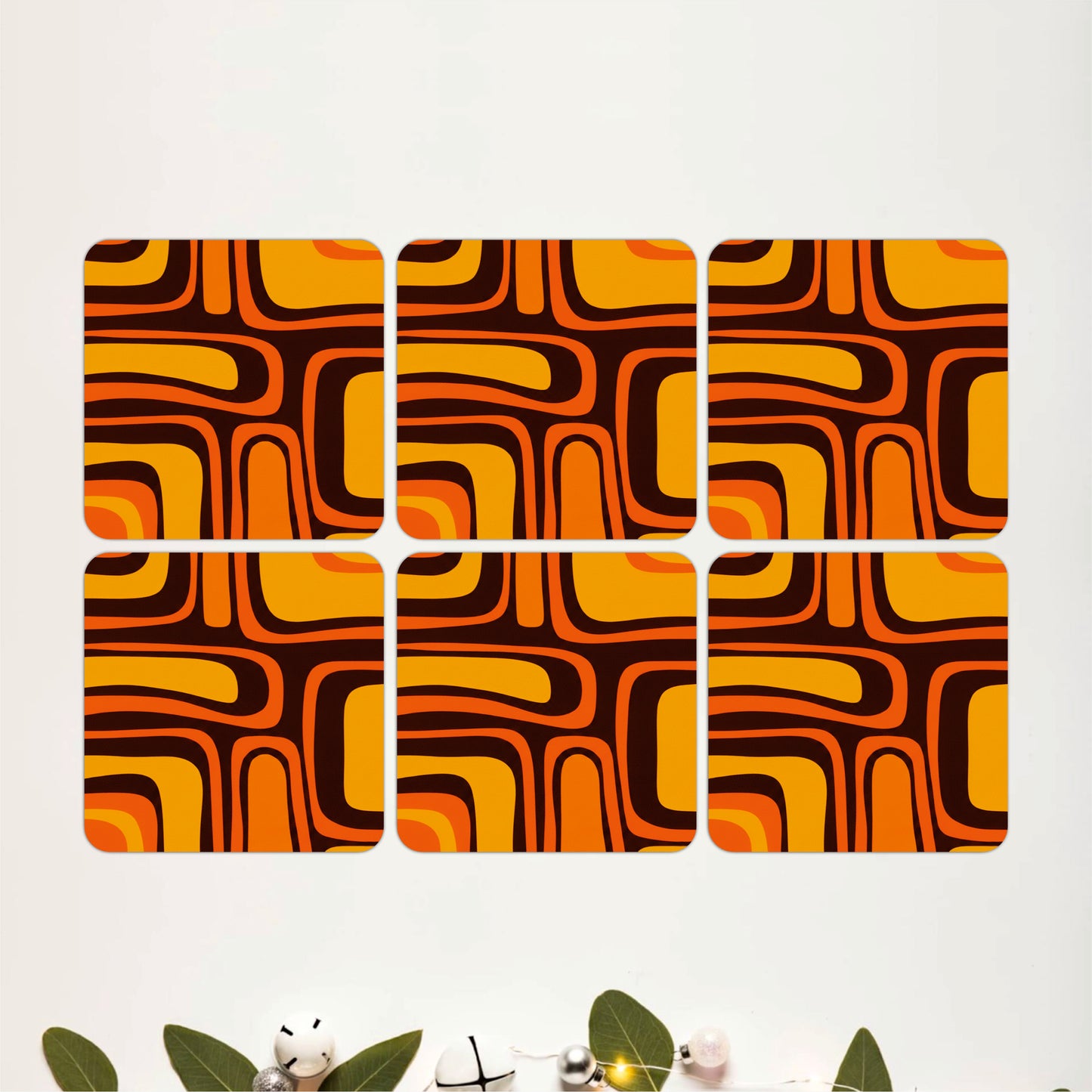 Retro Ripple Coasters Pack of 6