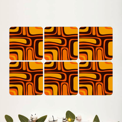 Retro Ripple Coasters Pack of 6