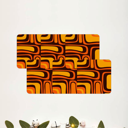 Retro Ripple Coasters Pack of 6