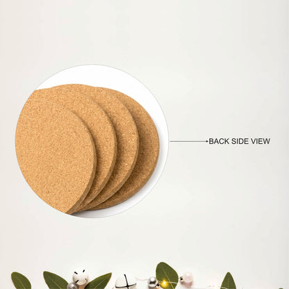 Sacred Geometry Round Wooden Coasters Set of 6