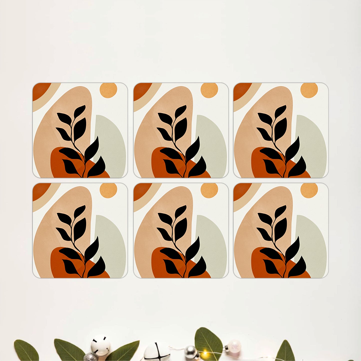 Minimal Botanical Coasters Pack of 6