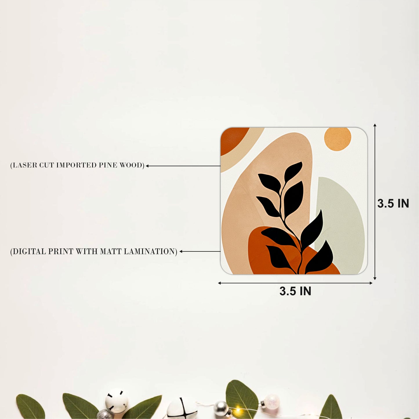 Minimal Botanical Coasters Pack of 6
