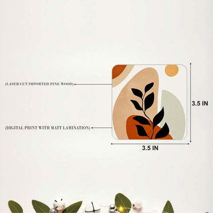 Minimal Botanical Coasters Pack of 6
