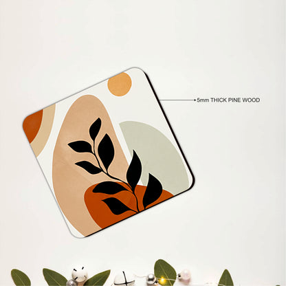 Minimal Botanical Coasters Pack of 6