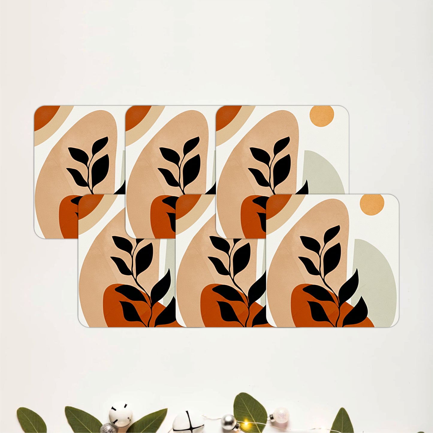 Minimal Botanical Coasters Pack of 6